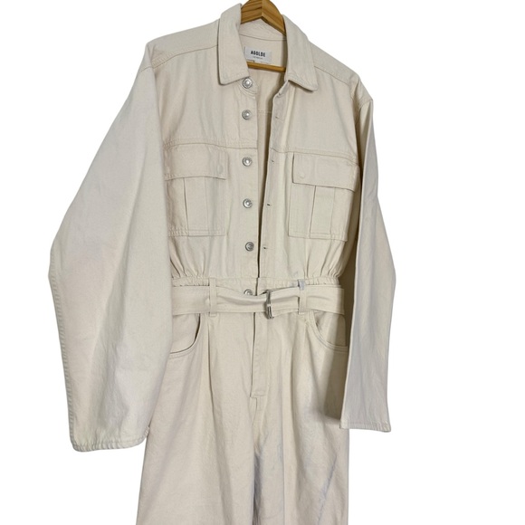 AGOLDE Tatum Denim Jumpsuit Cream - Picture 6 of 14